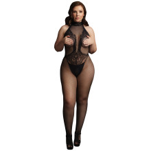 Le Désir Schwarzer Neckholder-Catsuit