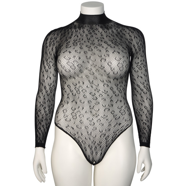 NORTIE Oda Black Leopard Schrittfreier Body Plus Size
