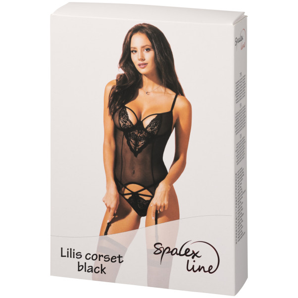 SpaLeX Line Lilis Schwarzer Body mit Strapsen