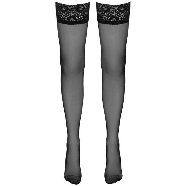 Schwarze Strümpfe von Cottelli mit Naht hinten