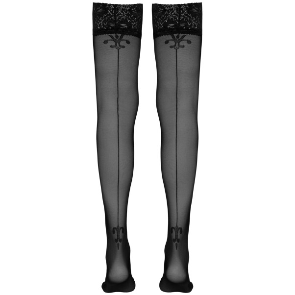 Schwarze Strümpfe von Cottelli mit Naht hinten