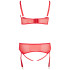 Cottelli Halbschalen-BH-Set Rot Plus Size