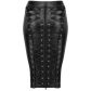 Noir Handmade Power Wetlook Bleistiftrock