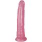 baseks Glitzerdildo Rosa mit Saugnapf 20 cm