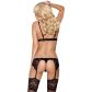 Obsessive Schwarzes Spitzenstrumpfhalter-Set