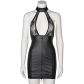 NORTIE Fetish Wetlook Neckholder Kleid 